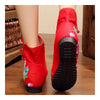 Vintage Beijing Cloth Shoes Embroidered Boots red with cotton - Mega Save Wholesale & Retail - 3