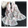 Silk Scarf Jewelry Flower Georgette   white - Mega Save Wholesale & Retail - 1