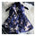 Silk Scarf Jewelry Flower Georgette   navy - Mega Save Wholesale & Retail - 1