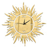 Sun Decoration Wall Clock Mirror Quartz Living Room   golden - Mega Save Wholesale & Retail