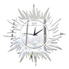 Sun Decoration Wall Clock Mirror Quartz Living Room   silver - Mega Save Wholesale & Retail