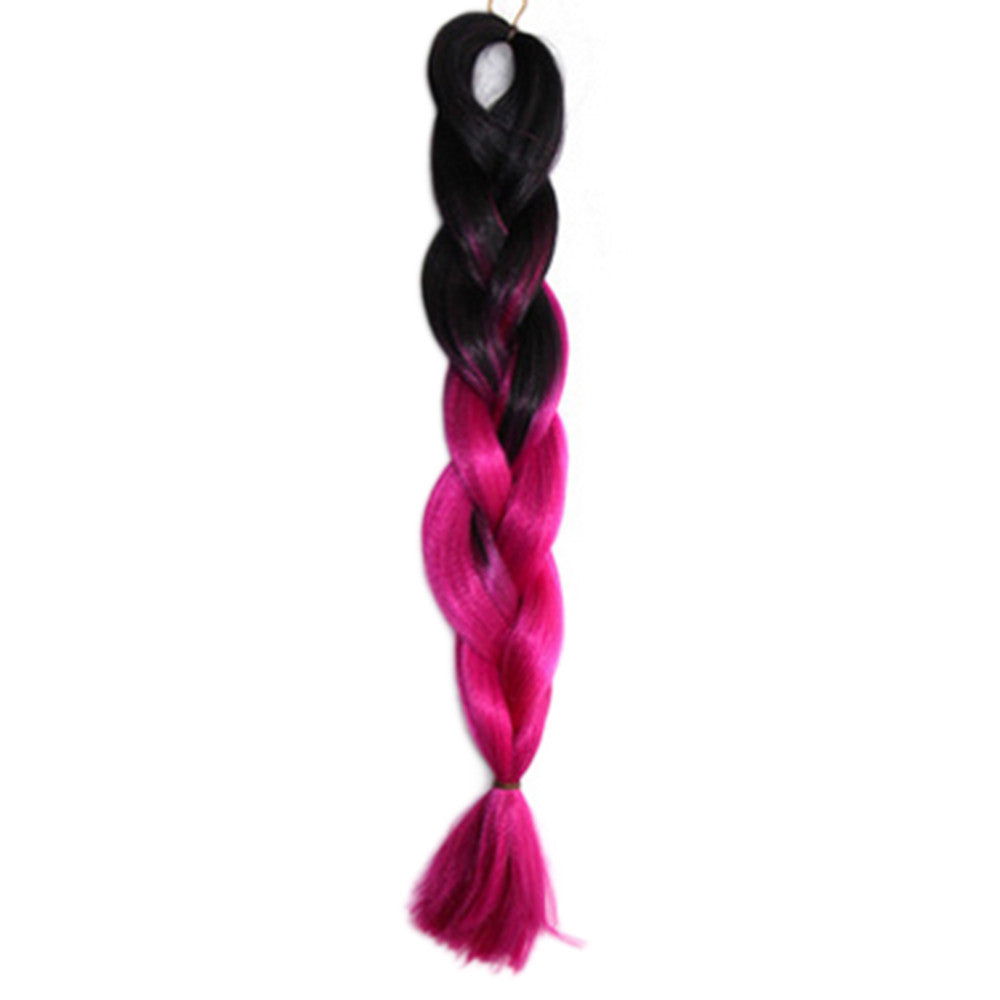 African Dyed Big Braid Wig  Gradient Ramp     CBZ-01