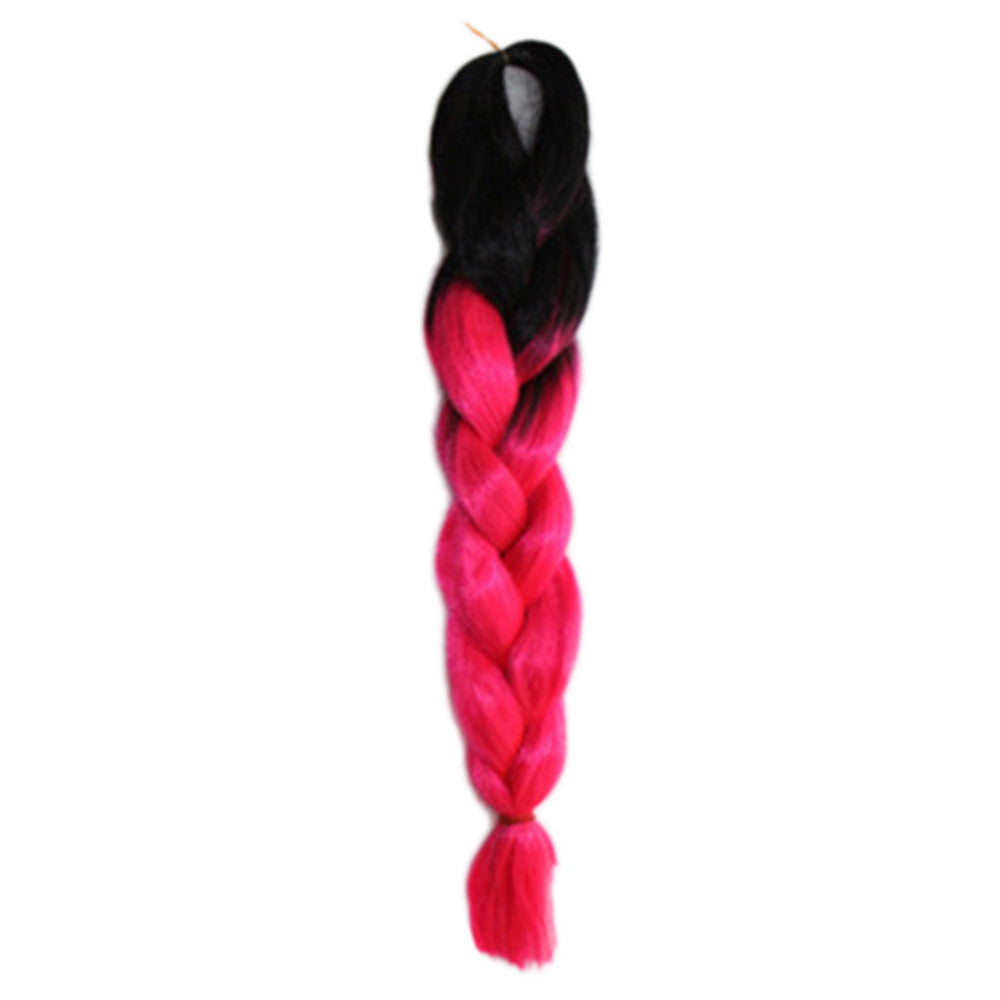 African Dyed Big Braid Wig  Gradient Ramp     CBZ-03