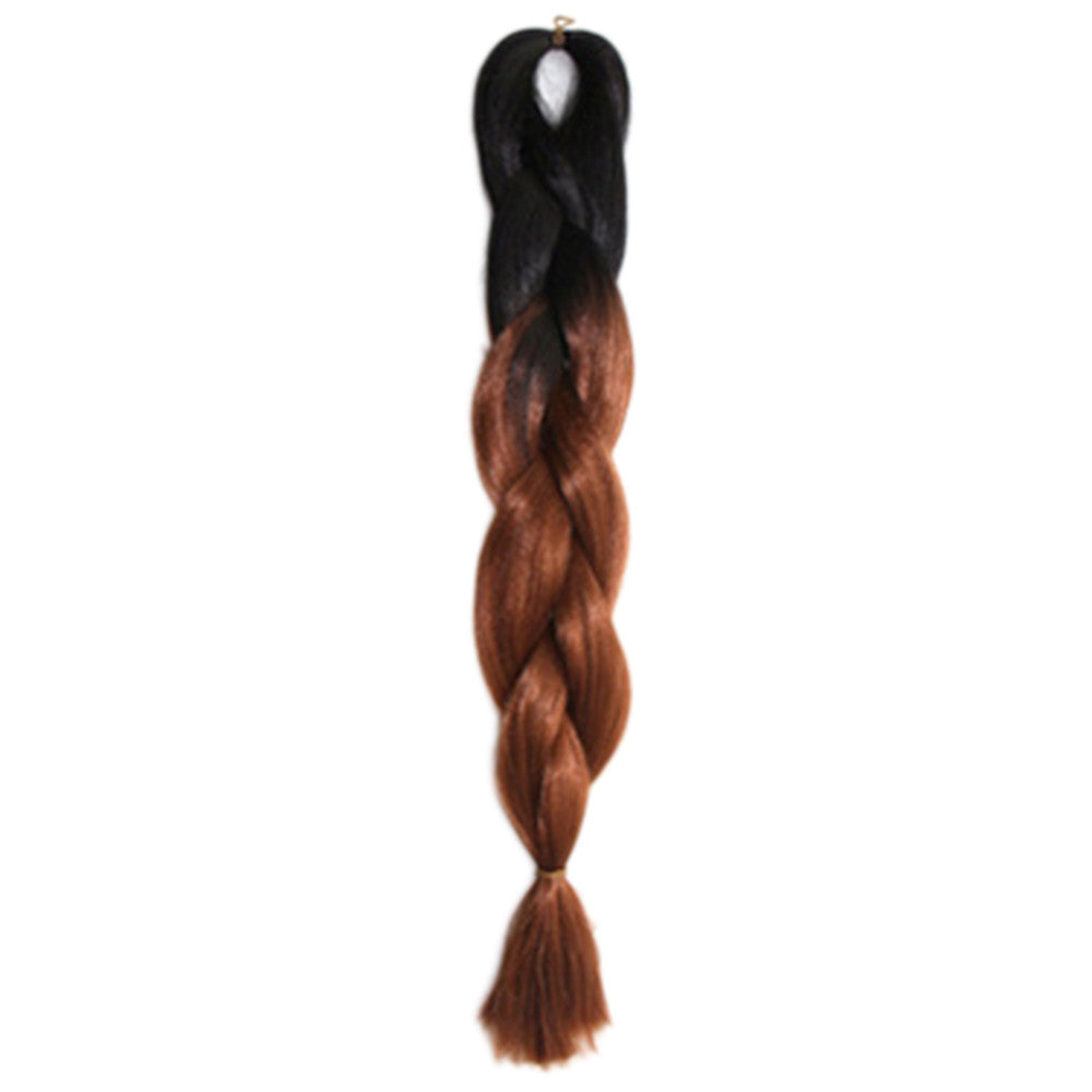 African Dyed Big Braid Wig  Gradient Ramp     CBZ-05