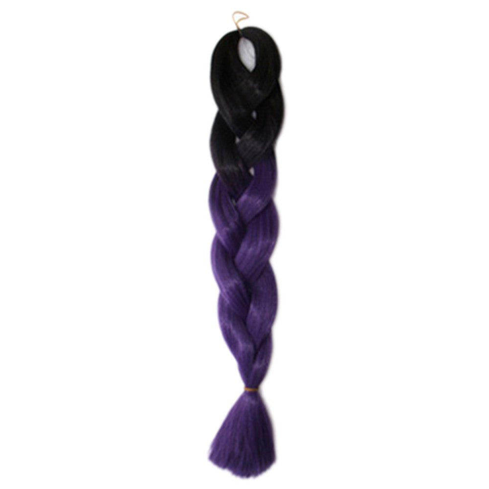 African Dyed Big Braid Wig  Gradient Ramp     CBZ-06