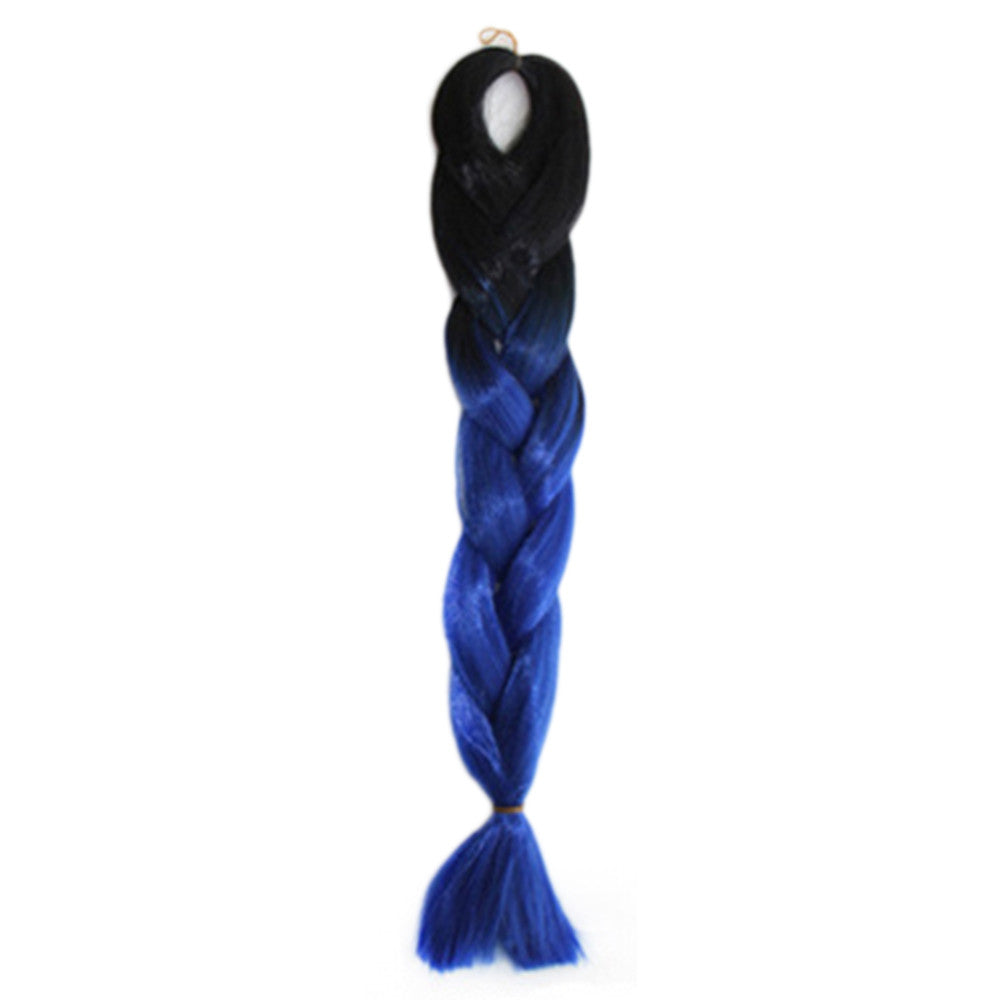African Dyed Big Braid Wig  Gradient Ramp     CBZ-07