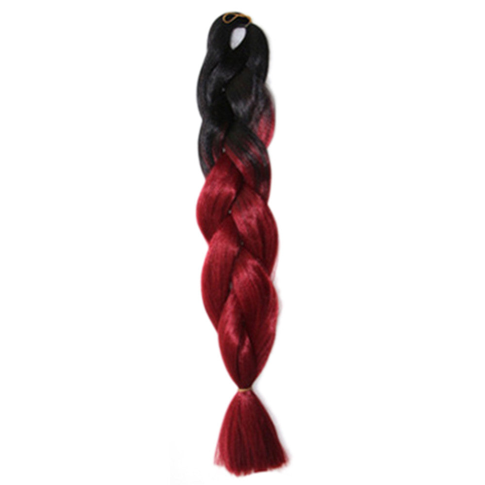 African Dyed Big Braid Wig  Gradient Ramp     CBZ-08