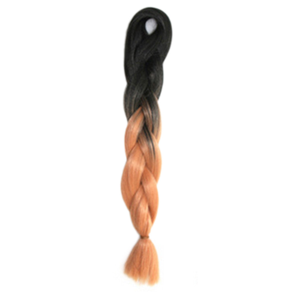 African Dyed Big Braid Wig  Gradient Ramp     CBZ-09