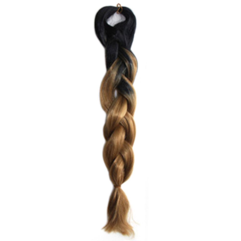African Dyed Big Braid Wig  Gradient Ramp     CBZ-12