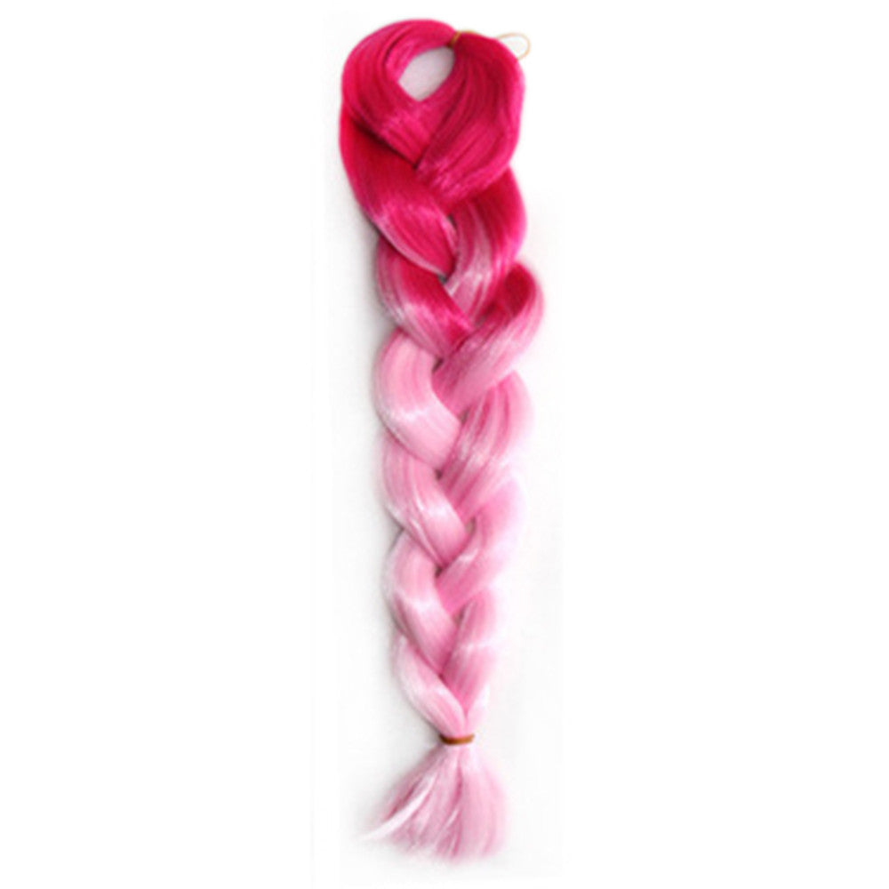 African Dyed Big Braid Wig  Gradient Ramp     CBZ-14