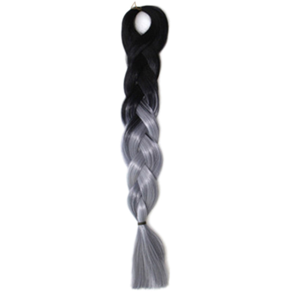 African Dyed Big Braid Wig  Gradient Ramp     CBZ-15
