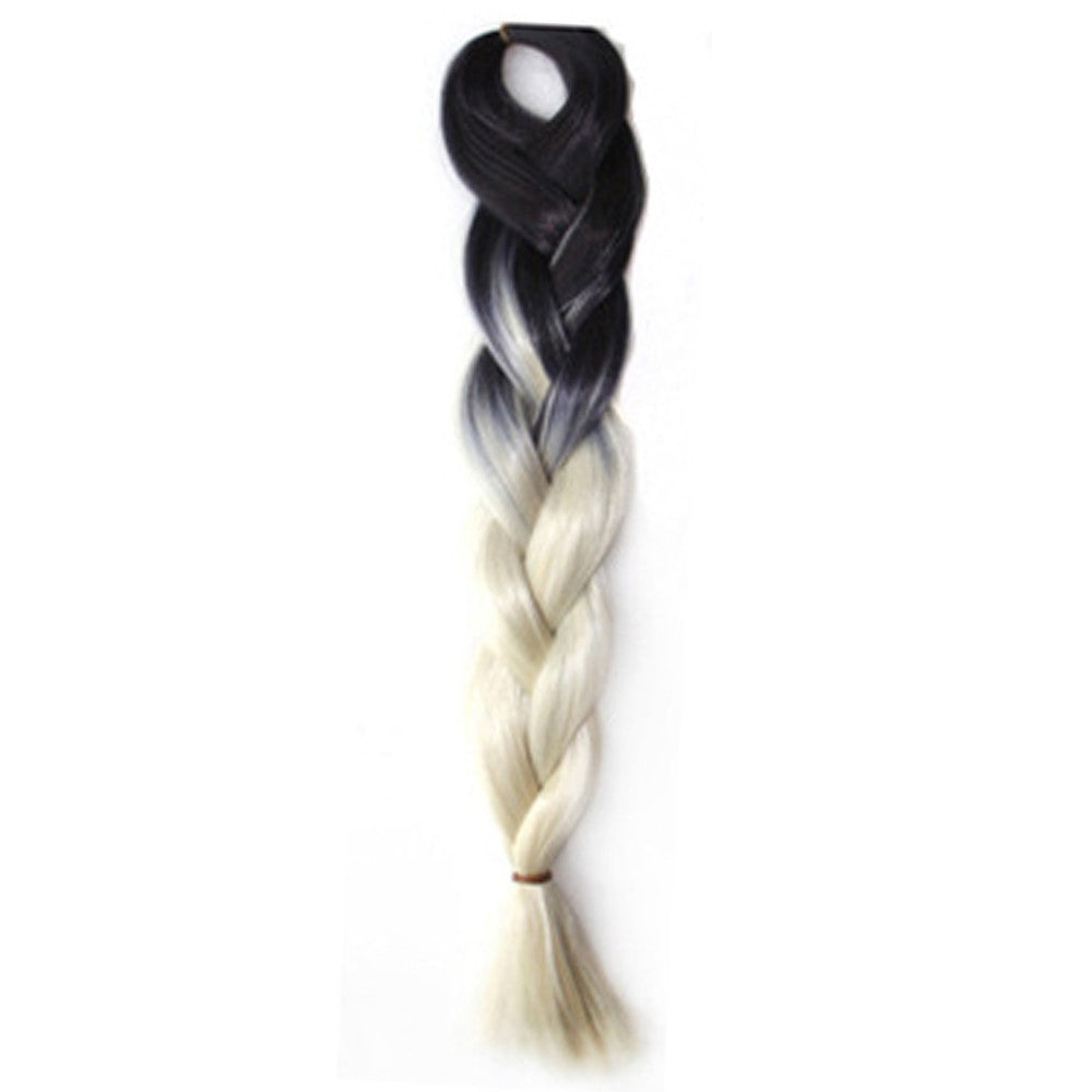 African Dyed Big Braid Wig  Gradient Ramp     CBZ-16