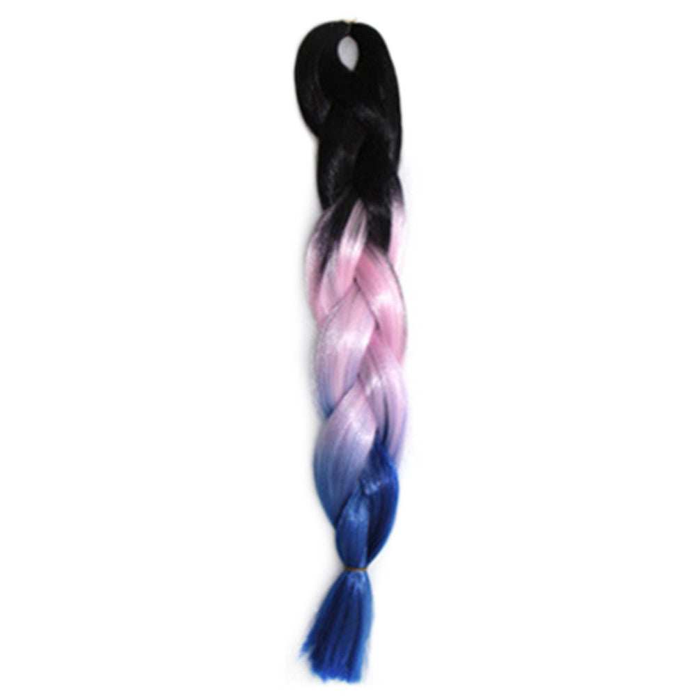 African Dyed Big Braid Wig  Gradient Ramp     CBZ-21