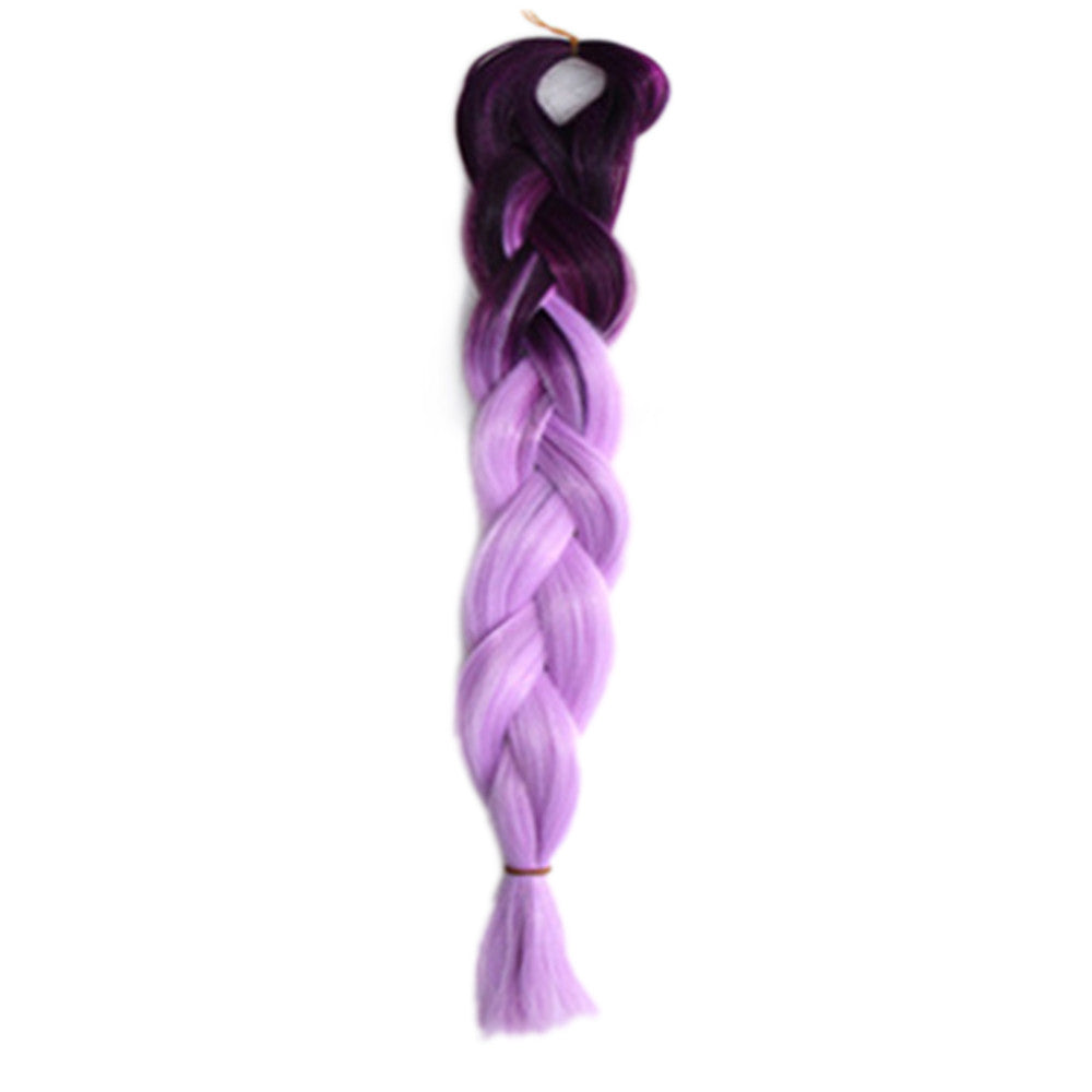 African Dyed Big Braid Wig  Gradient Ramp     CBZ-24