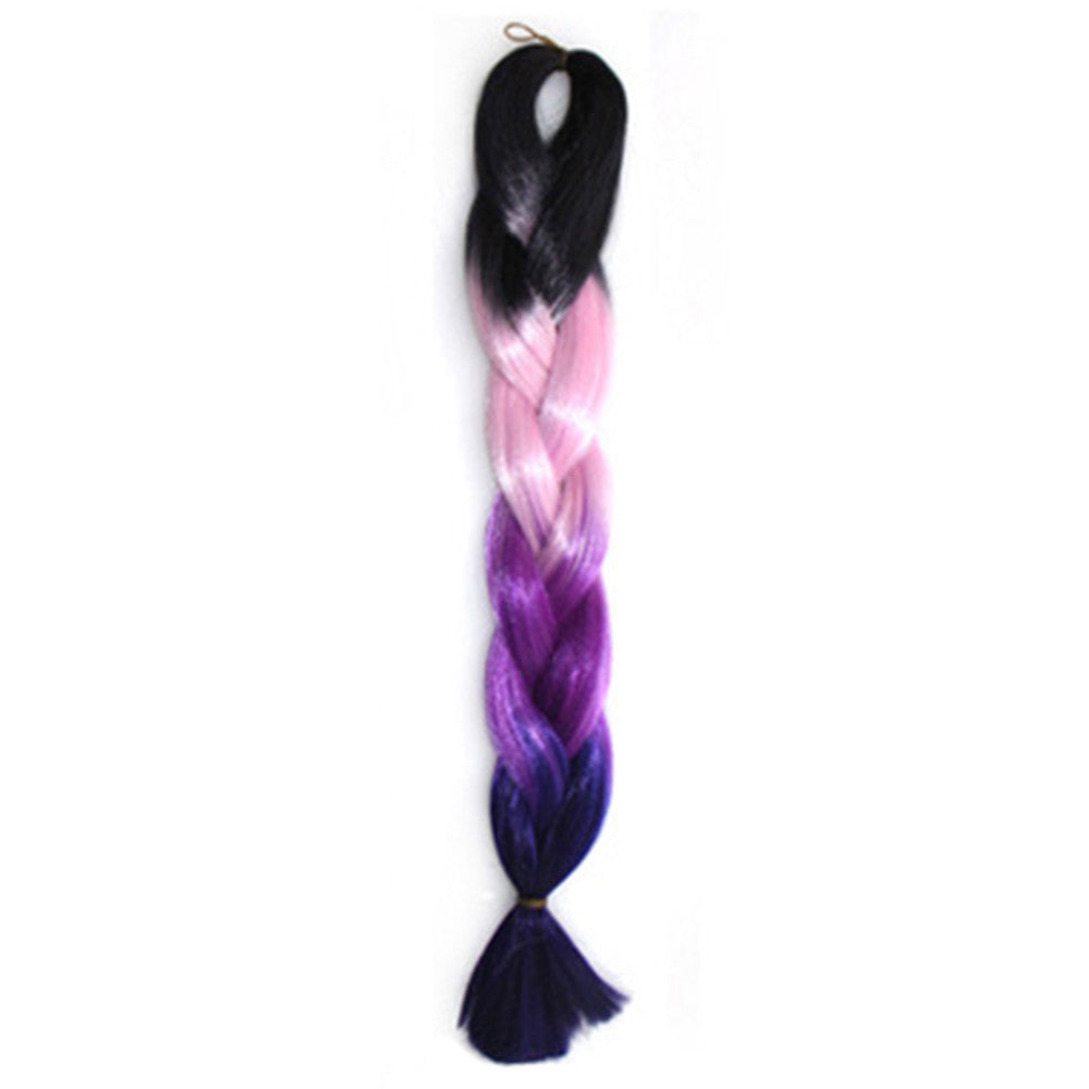 African Dyed Big Braid Wig  Gradient Ramp     CBZ-31