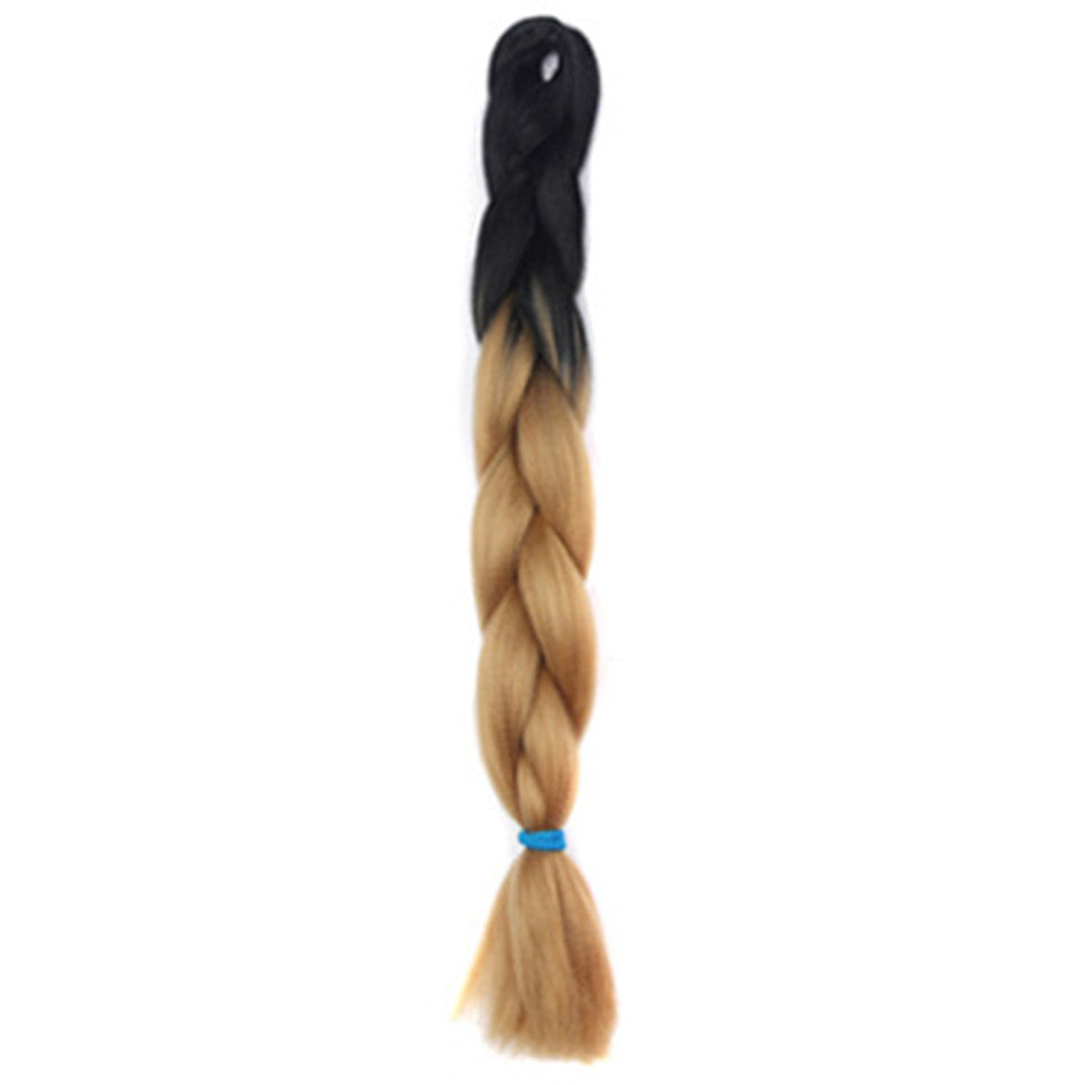 African Dyed Big Braid Wig  Gradient Ramp     CBZ-33