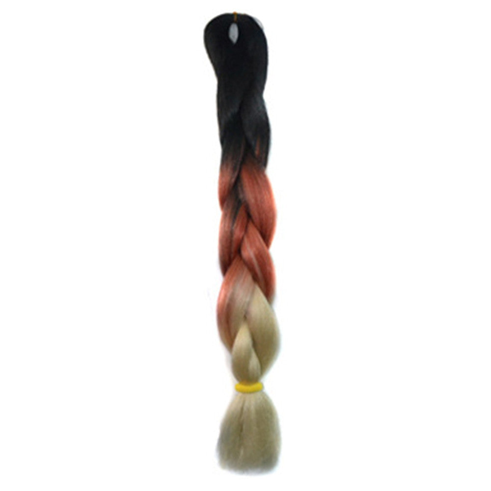 African Dyed Big Braid Wig  Gradient Ramp     CBZ-40