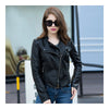 Woman PU Leather Biker Coat Short Handsome   S - Mega Save Wholesale & Retail - 2