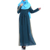 Muslim Robe Chiffon Long Dress Summer   indigo - Mega Save Wholesale & Retail - 1