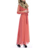 Muslim Robe Chiffon Long Dress Summer   red bean paste - Mega Save Wholesale & Retail - 1