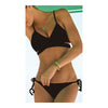 Solid Color Swimwear Swimsuit Bikini Set  black  S - Mega Save Wholesale & Retail