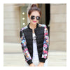 Printing Down Coat Warm Slim Woman Short   black floral   L - Mega Save Wholesale & Retail - 1