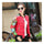 Printing Down Coat Warm Slim Woman Short   red big flower   L - Mega Save Wholesale & Retail - 2