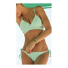 Solid Color Swimwear Swimsuit Bikini Set   pea green  S - Mega Save Wholesale & Retail