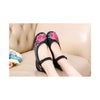Old Beijing Black Summer Embroidered Shoes for Women in Square Dance National Style with Floral Designs & Ankle Straps - Mega Save Wholesale & Retail - 3