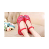 Old Beijing Cloth Shoes Summer National Style Embroidered Increased within Square Dance Shoes Mom Red Shoes Woman red - Mega Save Wholesale & Retail - 3
