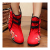 Peacock Vintage Beijing Cloth Shoes Embroidered Boots red - Mega Save Wholesale & Retail - 2