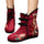 Peacock Vintage Beijing Cloth Shoes Embroidered Boots claret - Mega Save Wholesale & Retail - 1