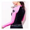 Diving Suit Outdoor Surfing Anti-jellyfish Black Pink Tops   S