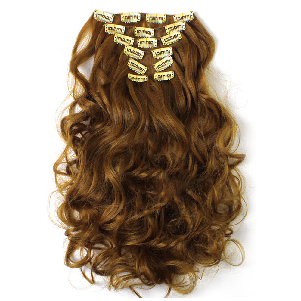 7pcs Suit Clips in Hair Extension Curled Wig Piece   27 - Mega Save Wholesale & Retail