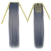 Long Straight Hair Lace-up Wig 4110#light granny grey