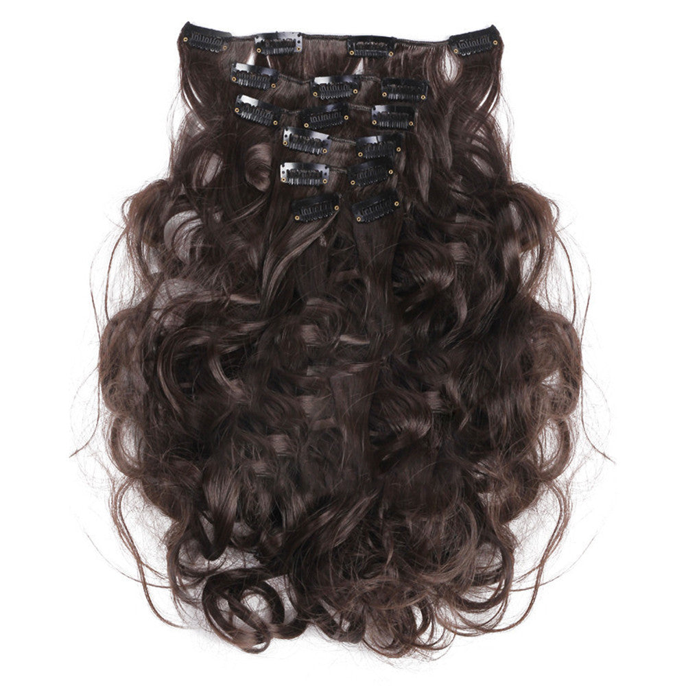 7pcs Suit Clips in Hair Extension Curled Wig Piece   4B - Mega Save Wholesale & Retail