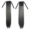 Long Straight Hair Lace-up Wig 70#dark granny grey