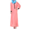 Muslim Chiffon Long Dress Sunday Clothes Robe  pink - Mega Save Wholesale & Retail - 1