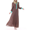 Muslim Chiffon Long Dress Sunday Clothes Robe  twany - Mega Save Wholesale & Retail - 1