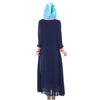 Muslim Chiffon Long Dress Sunday Clothes Robe   navy - Mega Save Wholesale & Retail - 3