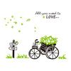 Plant Bicycle Removeable Wallpaper Wall Sticker - Mega Save Wholesale & Retail - 1