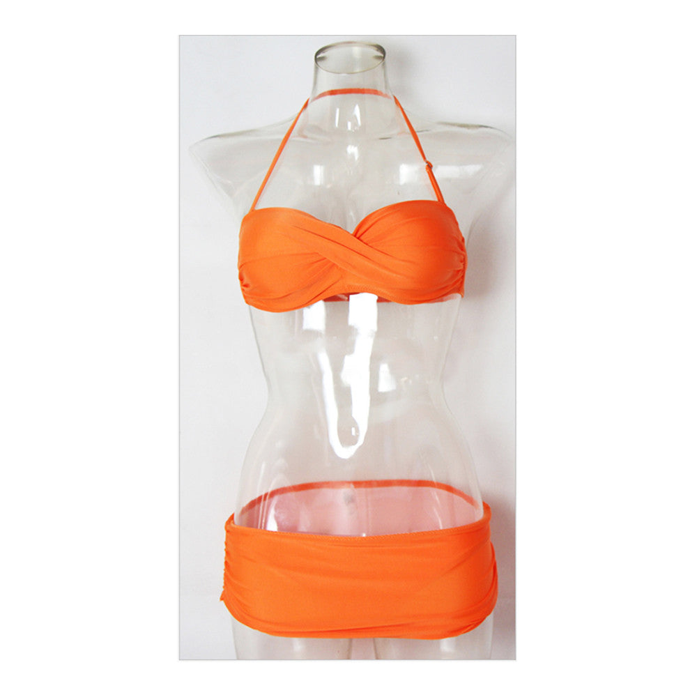 Women Swimwear Swimsuit Sexy Bikini  orange  S - Mega Save Wholesale & Retail - 1