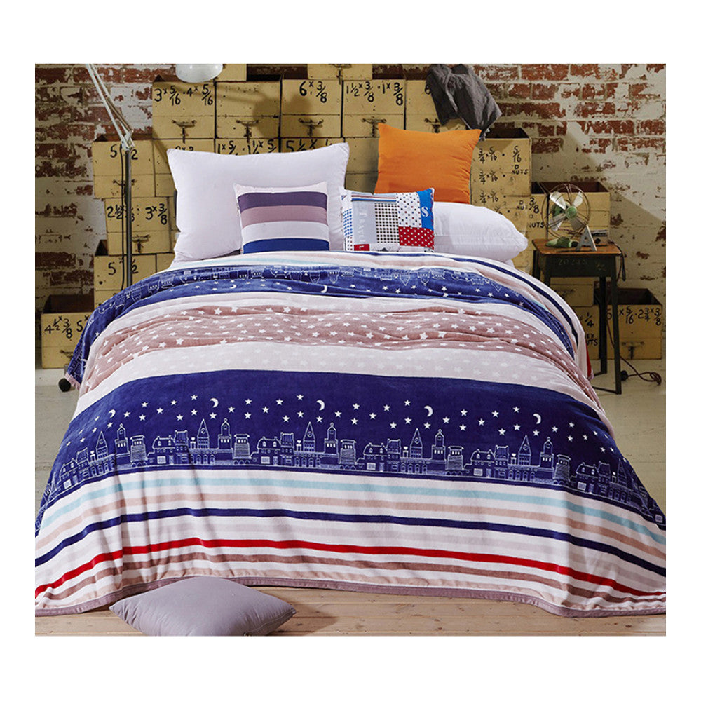 Love Castle Thick Mink Cashmere Flannel Blanket Throw Gift Child Single Queen - Mega Save Wholesale & Retail - 1
