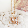 Butterfly Pendant 18K Gold Platinum Plated Diamanted with Austrian Zircon Necklace   yellow - Mega Save Wholesale & Retail - 2