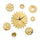 DIY Creative Decoration Gear Mirror Wall Clock  golden - Mega Save Wholesale & Retail