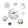 DIY Creative Decoration Gear Mirror Wall Clock   silver - Mega Save Wholesale & Retail
