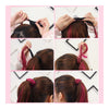 Magic Tape Long Curled Hair Extension Wig    natural black K06-2#