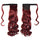 Magic Tape Long Curled Hair Extension Wig    dark red K06-118#