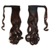 Magic Tape Long Curled Hair Extension Wig    dark brown K06-2M33#