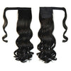 Magic Tape Long Curled Hair Extension Wig    natural black K06-2#